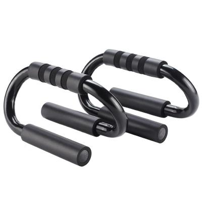 China Non-slip S Train Push Up Bar Fitness Steel Metal Push Up Hand Grips With Portable Foam Grip For Home Gym Fitness Training for sale