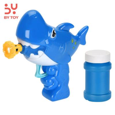 China High Quality Plastic Shark Shape Electric Automatic Outdoor Beach Party Funny Fish Bubble Gun Toys for sale