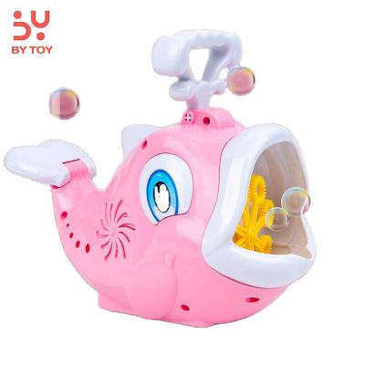 China Newest Plastic Summer Outdoor Cartoon Whale Shape Cute Electric Automatic Bubble Machine Toys for sale