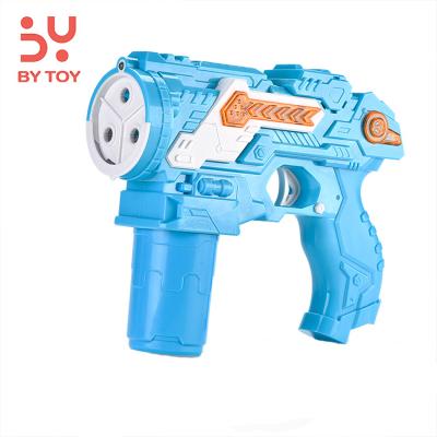 China Summer Hot Selling Mini Blue Soap Water Bubble Plastic Machine Gun Outdoor Electric Plastic Toys for sale