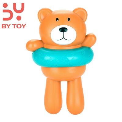 China 2022 Hot Selling Eco-friendly Material Water Spray Tool Funny Bear Train Toddler Floating Swimming Baby Bathing Toys for sale