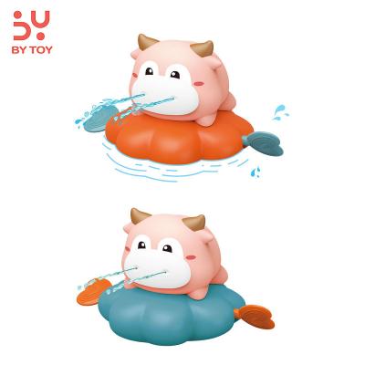 China Water Spray Tool Juguetes De Bebe High Quality Cute Calf Train Children Educational Brain Training Bathing Toys Temperature Test for sale