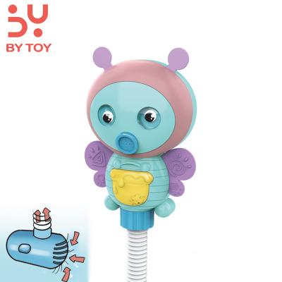 China Eco-friendly Water Spray Tool Bathroom Summer Baby Bathing Play Water Toys Shower Spray Water Spinning Little Bee Bath Set for sale