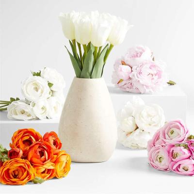 China Art Deco Customized New Nordic Style Modern Luxury Marble Flower Vases For Home Decor for sale