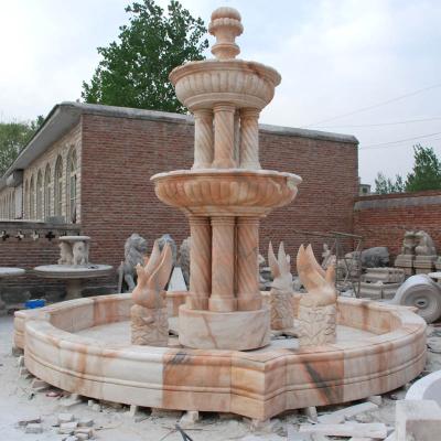 China Large Modern Marble Outdoor Water Fountain Statue Fountain Hand Carved Granite Rotating Ball Water Fountain Granite Balls for sale