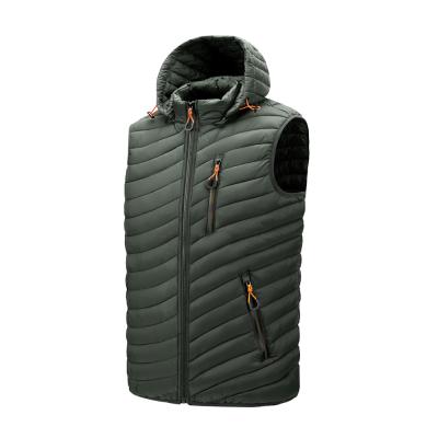 China Spring&Autumn Casual Plain Striper Waistcoat Men Waistcoat Breathable Practical Side Rise Outdoor Hooded Padded Jacket for sale