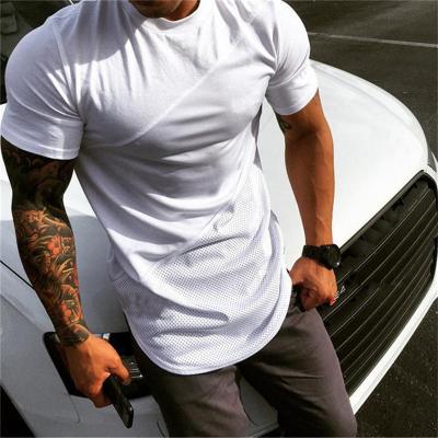 China Custom Logo Anti Shrink Plus Size Plain Gym Fitness Shorts Sleeve T-shirts Men's Jogging Wear for sale