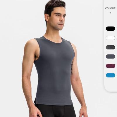 China OEM Custom Anti-Shrink Label Label Gym Men's Compression Tank Top Running Tank Top Boy's Training Tank Top for sale