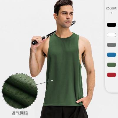 China Custom logo men's gym compression anti-shrink private label tank top running tank boy's training tank top for sale