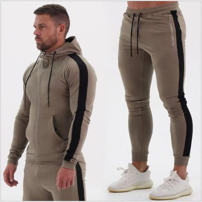 China Breathable Two Piece Set Activewear Mens Long Sleeve Tracksuit Zip Up Oversized Hoodies And Jogger Pants Set for sale