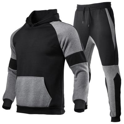 China MOQ Breathable High Quality Two Piece Stockings Set Active Wear Oversized Men's Hoodies And Trotter Pant Set for sale