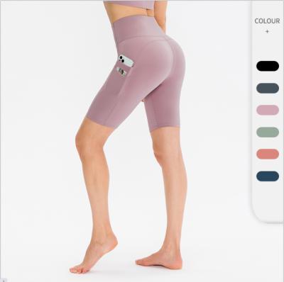 China Customized Antibacterial Logo Women Gym Fitness Shorts Girl Shorts High Waist Cycling Top Shorts dropshipping for sale