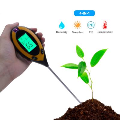 China Plug 4 IN 1 DIGITAL HANDHELD INSTANT READING WITH SCREEN DISPLAY SOIL MOISTURE pH LIGHT TEMPERATURE MONITOR for sale