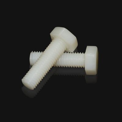 China Factory Supply Chinese Plastic Nylon Bolt PA66 Hex Head Screws Plastic Screws for sale