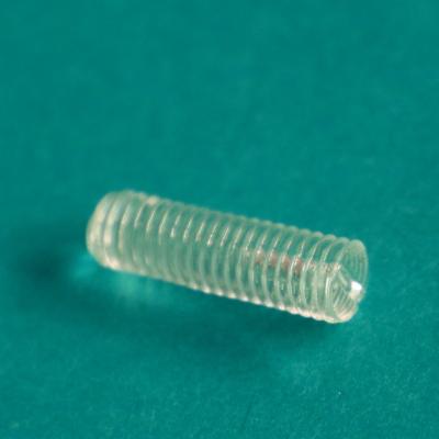 China Plastic Slotted Set Screw Polycarbonate PC Acrylic Slotted Screw With Flat Point Plastic Screw for sale