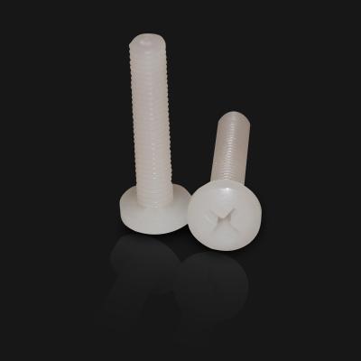 China PVDF Plastic Cross Embedded Pan Head Polyvinylidene Fluoride PVDF Plastic Screw for sale