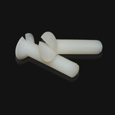 China PA66 PA Slot Countersunk Head Polyamide Nylon Plastic Screws for sale