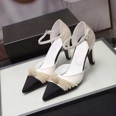 China Designer High Quality Steel Thin Female Women's Shoe Ladies Deodorization Fashion Brands Famous Heels Shoes for sale