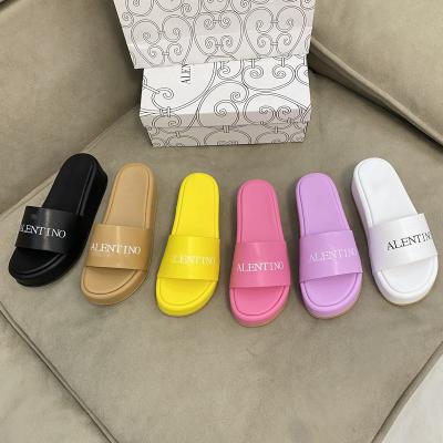 China Deodorization Design Your Own Brand OEM Famous Logo Footwear Women Custom Shoes Slides Sandals Amazon Slippers for sale