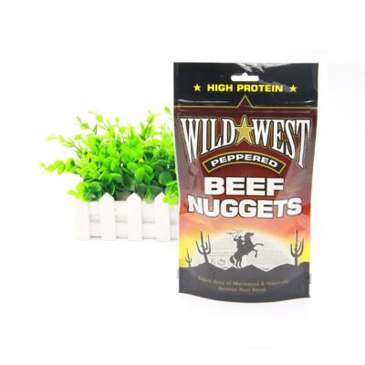 China Custom Printed Reusable Beef Jerky Airtight Seal Packaging Moisture Proof Snack Bags for sale