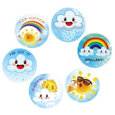 China Waterproof Small Business Cartoon Logo Label Paper Tape Cute Maker Label Stickers for sale