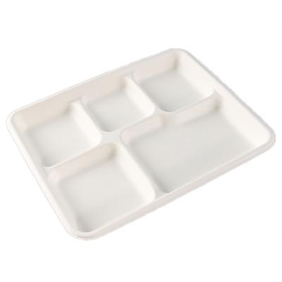 China Wholesale Biodegradable Natural White Square Disposable Dinner Dishes For Food for sale