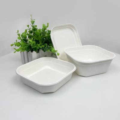 China Disposable Biodegradable Fine Pack Sugar Cane Bagasse Paper Pulp Boxes for sale