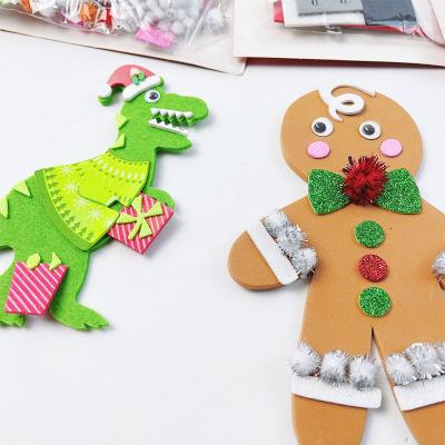 China Child's Early Education Toy Kids DIY Arts and Crafts Unique Design Hot Sale Decorations Eva Foam Card Custom Christmas Craft for sale