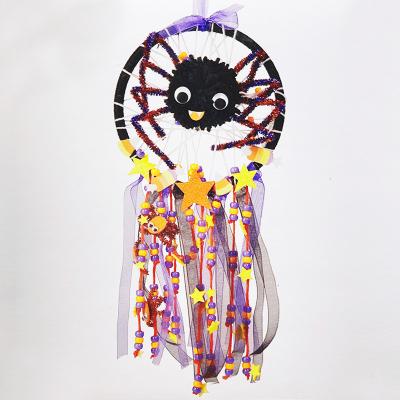 China Improve Child's Ability Halloween Yarn Manual Craft Kit Make Your Own Dreamcather Kids DIY Spider for sale