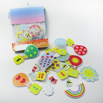 China Kids Learning Toy Baby Floating Bath Toy Foam Stickers Set Net Bag Bath Toys Bath Time Learning Toys for sale