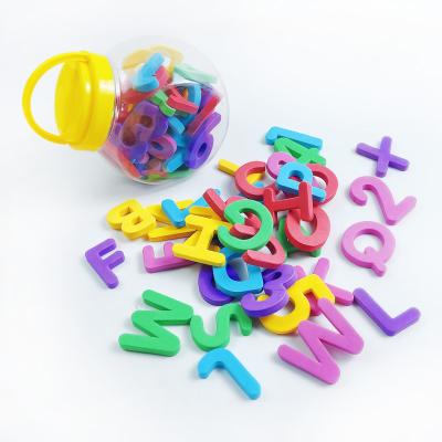 China Educational Child Toys Eva Educational Foam Alphabet Letters and Numbers Plastic Tub Set for sale