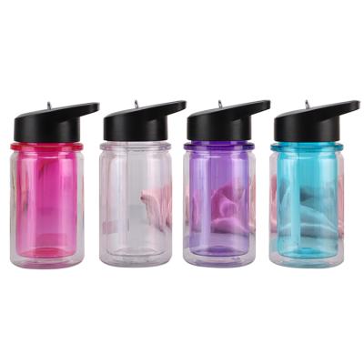 China Sustainable Personalized 10oz Bpa Free Cute Kids Water Bottle With Straw for sale