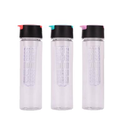 China 600ml 0.65L Fruit Infuser Tritan Viable Water Bottle with Flip Lid for sale