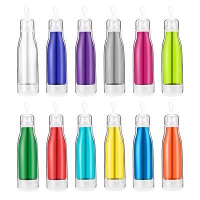 China Viable Smart Wholesale Private Design Sports Glass Plastic Water Bottle for sale