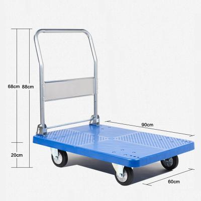 China Easy Folding LIJIN Manufacturing Factory 300kg Heavy Duty Platform Hand Collapsible Trolley for sale