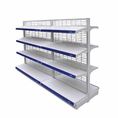 China Double Sided Customize Metal Mounted Wall Shelf Shelving For Garage Supermarkets for sale