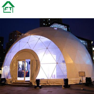 China High Quality Waterproof And Fireproof Geodesic Shape Sphere Ball Tent With Warm Chimney for sale