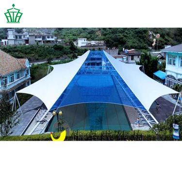 China Sunshade Membrane Structure Shade Canopy Steel Frame Fabric Roofing System Tent Pool Cover Waterproof Tension Tents for sale