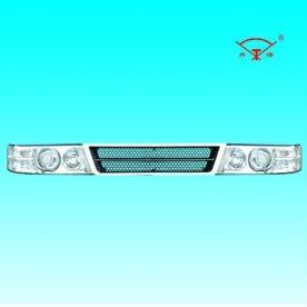 China Overall Width 2094mm Rosa Bus Headlamp And ABS Grille for sale