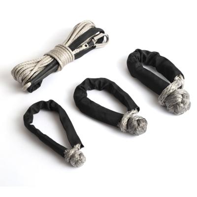 China Uhmwpe Car Winch Rope 6mm x 15m Ultra High Tensile Synthetic Rope For Auto Parts for sale