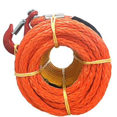 China ATV/UTV/SUV FAST BOOSTER 12mm x 28m HMPE Synthetic ROPE Winch Rope for Off-Road Vehicle Rescue and Recovery for sale