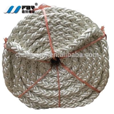 China Marine /mooring/towing polyamide mooring haswer rope 8/12 strands nylon braided rope for marine /mooring anchor rope 64mm for sale