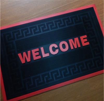 China Anti-Slip Custom Printed Welcome Door Mat for sale