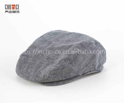 China Plain Beret Hat Flat Top Short Brim Hat Adjustable Worker Checked Forward Hat for sale