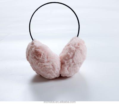 China Lovely Girl Winter Pink Earmuff Warm Fur Earflap For Woman 28CM for sale