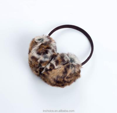 China Winter Woman Leopard Print Stylish Earmuff Warm Fur Earflap AW14HZ030 for sale