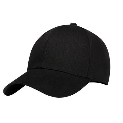 China COMMON Cotton 6 Panel Black Baseball Caps Custom Hats Without Logo for sale