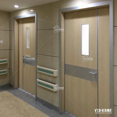 China Fire Protection China Supplier Hospital Surgery Room Doors Hospital Hygienic Doors with Tempered Glass Windows Hospital Operating Rooms Doors for sale