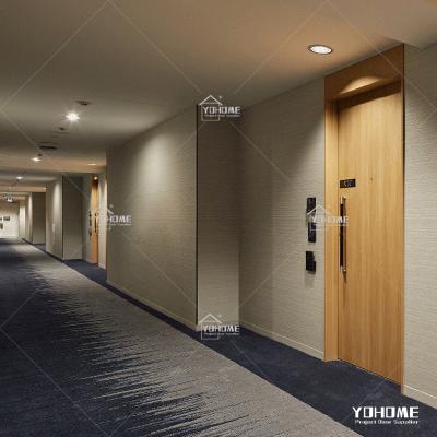 China Fire Protection China Top Project Manufacturer Custom 60 Min Fire Hotel Door Construction Wood Fire Rated Door With Card For Soundproof Hotel Doors for sale