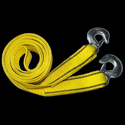 China Road Recovery Factory Provide 2 To 1 Safety Factors Racing Tow Towing Strap With Hook Tow Rope Reflective Strap for sale